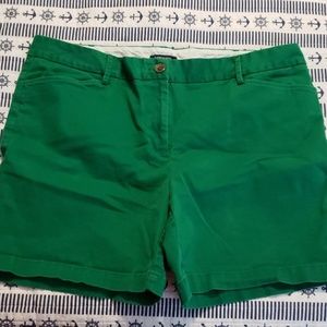 Kelly Green Chino style shorts